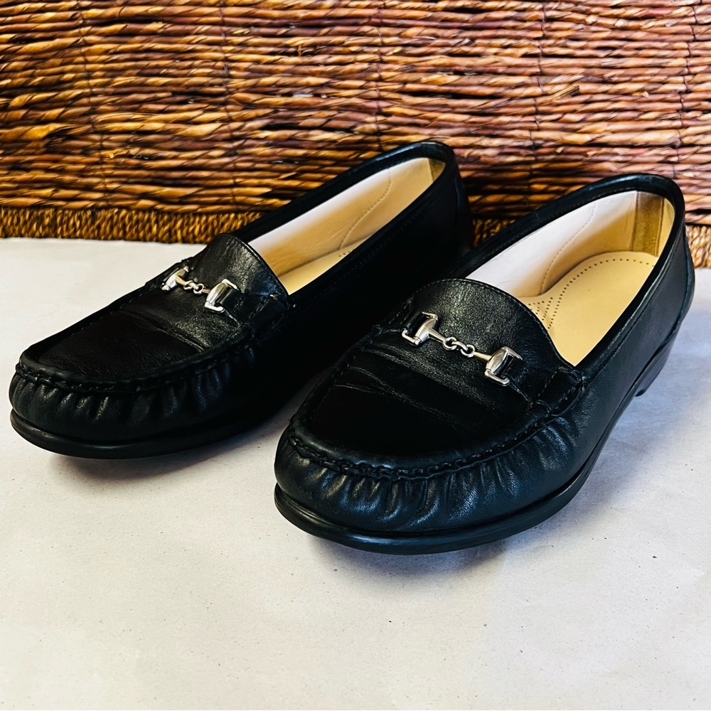 SAS Shoes Black Metro Slip On Loafer Size 10.5W EUC